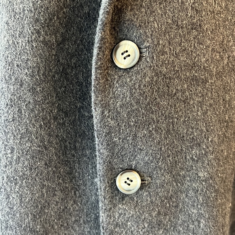 Herm Rassel Charcoal Gray Cashmere Wool & Nylon Mens Blazer Sz Xl Estimate - Picture 7 of 16